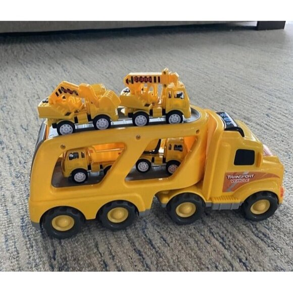 New Construction Truck Toddler Toys Car: Toys for 3 4 Year Old Boy 5 in 1 Carrie - Picture 1 of 3